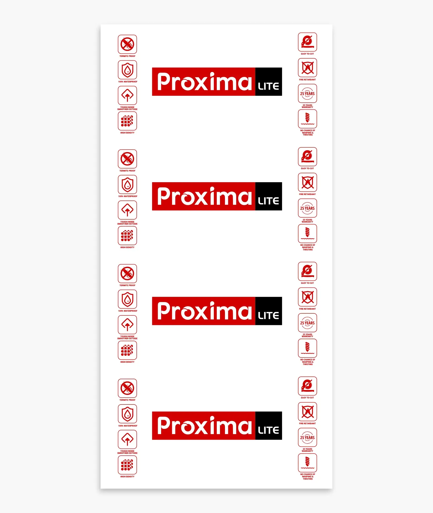 Proxima Lite PVC Foam Board – High Density, Waterproof, Termite-Proof, Fire Retardant