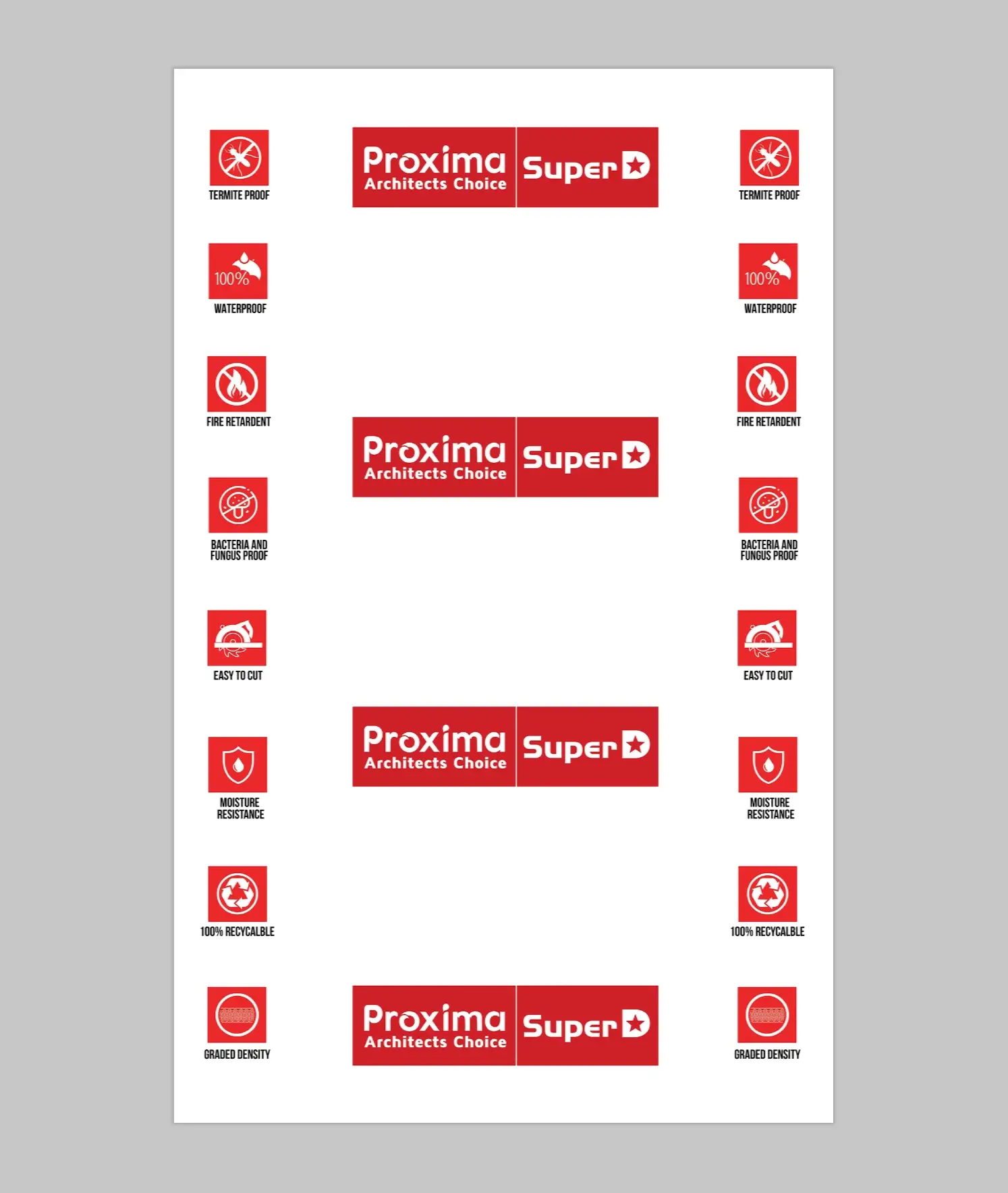 Proxima SuperD PVC Foam Board – Hygienic, Fire Retardant, Termite & Waterproof