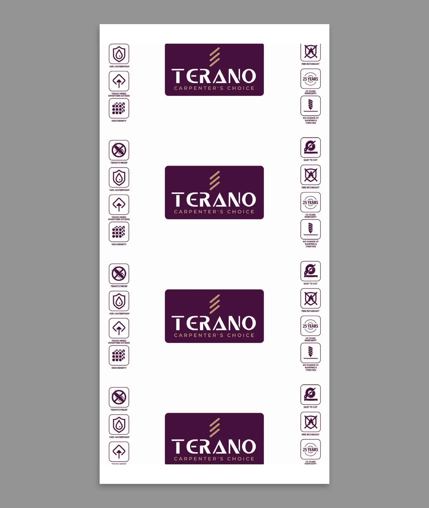 Terano PVC Foam Board – Durable, Waterproof, Termite-Proof, Fire Retardant