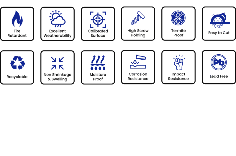 Features of Terano WPC wood polymer composite panels